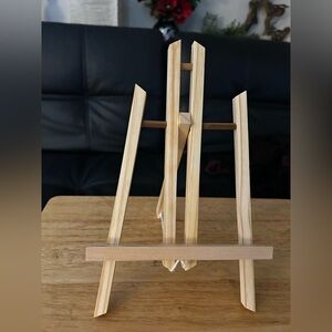 Wooden Tabletop Art Panel - Easel-Sign Holder